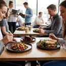 Walled Plates – 220mm Iron Black – Unique Reactive Finish – Commercial & Restaurant Use