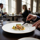 Diamond Coupe Plates – 300mm White – Elegant Geometric Design – Hospitality & Dining