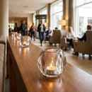 Heavy Globe Nightlight Holders – Clear Glass – Thick Soda-Lime Design – Restaurant & Event Table Lighting