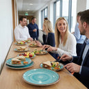Walled Plates – 260mm Turquoise – Durable Stoneware | 6 Pack – Commercial Use