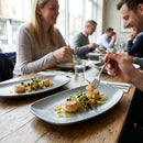 Oblong Chefs Plates – 180 x 100mm – Raw Grey, Semi-Matte Glaze – Hospitality & Restaurant Use