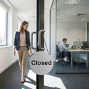 Stainless Steel Door Sign – Open & Closed – Durable Stainless Steel – Indoor/Outdoor