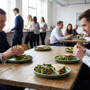 Porcelain Dinner Plates – 210mm Forest Green – Vitrified, Low-Sheen, White Edging – Commercial Dining