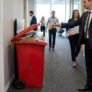 Wheelie Bin – 120L Red – High-Density Polythene – Outdoor & Commercial Waste