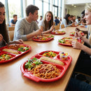Large Polypropylene Compartment Food Tray – Red – 374mm – Durable Catering Use