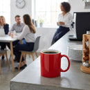 Straight-Sided Mugs – Red – 340ml Porcelain – Commercial & Office Use