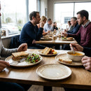 Walled Plates – 157mm – Natural | Durable Ceramic | Commercial – Indoor