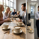 Cappuccino Saucers – 140mm Sandstone – Durable Ceramic | 6 Pack – Commercial Use