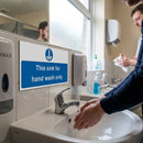 Hand Wash Only Sign – Self-Adhesive – Clear Food Safety Notice – Commercial & Kitchen Use
