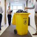 Wheelie Bin – 120 Litre Yellow – High-Density Polythene – Clinical & Commercial Waste