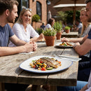 Triangular Plates – 265mm Indigo Blue – Super Vitrified, Durable Glaze – Restaurant & Catering