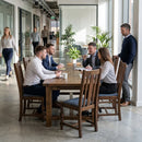 Dining Chairs – Vintage Wood – Durable Construction | 6 Pack – Indoor/Outdoor