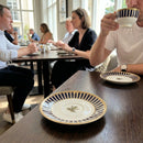 Coupe Saucers – 160mm – Lead-Free Glaze, Gold Mica Detail – Upscale Dining