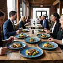 Coupe Plates – 285mm Indigo – Hand-Glazed Porcelain – Restaurant & Hospitality Use