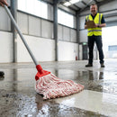 Deck Mop Head – Red Stripe – 200g | Microfibre | Commercial Grade – Indoor/Outdoor