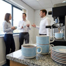 Steelite Rio Blue Slimline Stacking Cups – 200ml – Durable Ceramic | 36 Pack – Commercial