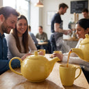Stoneware Teapot – Mustard Seed – 426ml – Hand Painted Rustic Tableware – Hospitality & Home