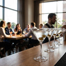 Martini Glasses – 220ml – Toughened Glass, Dishwasher Safe – Bar & Restaurant Use (12 Pack)