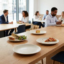 Organic White Round Plates – 186mm – Durable Ceramic | 5mm Thickness | Commercial Grade – Indoor