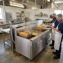 Hardwired Triple Tank Fryer – Freestanding – Stainless Steel | 3 Tanks | Commercial Grade – Industrial
