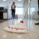 Microfibre Mop Head – 150g Red Stripe – Lightweight & Color-Coded – Commercial Cleaning