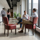 Dining Chairs – Dark Walnut – Bison Vinyl | 2 Pack – Indoor/Commercial