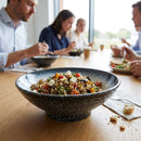 Isumi Style Bowls – 220mm – Dappled Granite & White Porcelain – Modern Restaurant Tableware