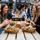 Compostable Microflute Food Trays – Large 150x205mm – Corrugated Board – Takeaway & Catering Use