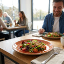 Round Coupe Plates – 200mm Spiced Orange – Hand Finished Ceramic – Commercial & Restaurant Use