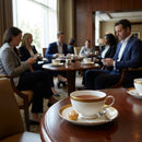Classic Tea Saucers – 160mm – Fine Bone China with 24-Carat Gold Edge – Hospitality & Dining