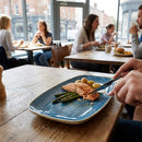 Chef's Oblong Plates – 350 x 187mm – Java Blue Ceramic – Commercial & Restaurant Use