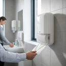 Toilet Paper Dispenser – White – Durable Plastic | T3 Compatible – Commercial Use