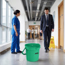 Graduated Cleaning Bucket – 10 Litre Green – Polyethylene with Pouring Lip – Commercial & Domestic Use