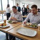 Oblong Plates – 250 x 90mm – Durable Ceramic | 6 Pack – Commercial