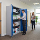 Standard Cupboard – Blue – 3 Shelves | Steel | Commercial – Indoor Use