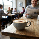 Round Cappuccino Cups – 12oz Peppercorn Grey – Hand-Finished Stoneware – Commercial & Home Use