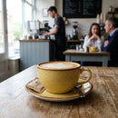 Cappuccino Cups – 227ml – Hand Painted Mustard Seed Finish – Rustic Commercial Tableware