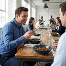 Gourmet Deep Coupe Bowls – 280mm Blue – Stoneware | 6 Pack | Commercial Use