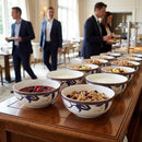 Porcelain Coupe Bowls – 145mm – Blue & Gold Detailing – Commercial Dining
