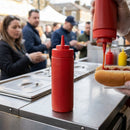 Red Squeeze Sauce Bottle – 12oz – Flexible Polyethylene – Commercial Kitchen & Self-Service