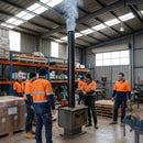 Chimney Tube – Small Black – Steel | 2mm Thickness | 200kg Load Capacity | Commercial – Indoor