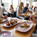 Chefs Oblong Plates – 355x189mm Lavender – Handpainted Stoneware – Restaurant & Catering