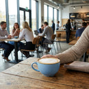 Cappuccino Cups – 340ml 12oz – Cornflower Blue – Super Vitrified Glaze – Commercial & Hospitality