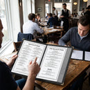 Menu Insert A5 – Clear Plastic – Durable Material | 0.5mm Thickness – Indoor/Commercial Use