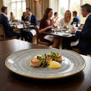 Walled Oblong Plates – 300mm – Peppercorn Grey – Hand Painted Ceramic – Commercial & Restaurant Use