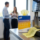 All-Purpose Antibacterial Cleaning Cloths – Yellow – 370 x 220mm Sheets – Commercial & Domestic Use