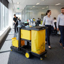 Cleaning Trolley – Black – Durable Plastic | Lockable Cabinet | Commercial – Indoor