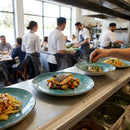 Coupe Plates – 260mm Teal – Semi-Matte Glaze, Rustic Edge – Commercial Hospitality