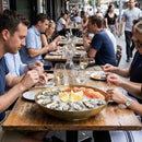 Seafood Tower Serving Bowl – 245mm Vintage Gold – Hammered Stainless Steel – Commercial & Home Dining