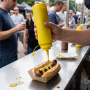 Squeeze Sauce Bottle – 8oz Yellow – Polyethylene, Wide Neck, Easy Refill – Commercial Food Service